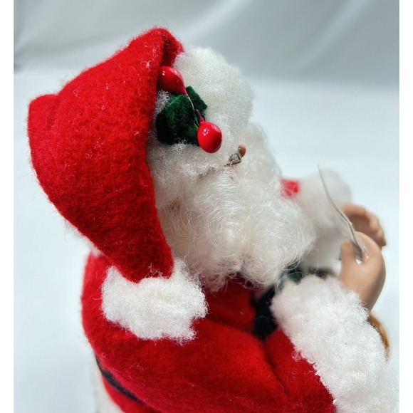 Vintage 1990 Smile Noel Christmas‎ Lighted Musical Santa Reading Letters 12"x7" - Picture 11 of 16